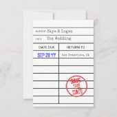 Library Book Checkout Kaart De datum opslaan (Voorkant)
