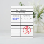 Library Book Checkout Kaart De datum opslaan (Staand voorkant)