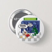 LIBRARY BOOK CHOOK JOKE RONDE BUTTON 5,7 CM (Voorkant /achterkant)