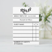 Library Book Kaart RSVP (Staand voorkant)