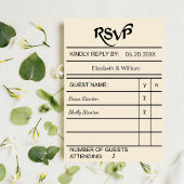 Library Book Kaart RSVP