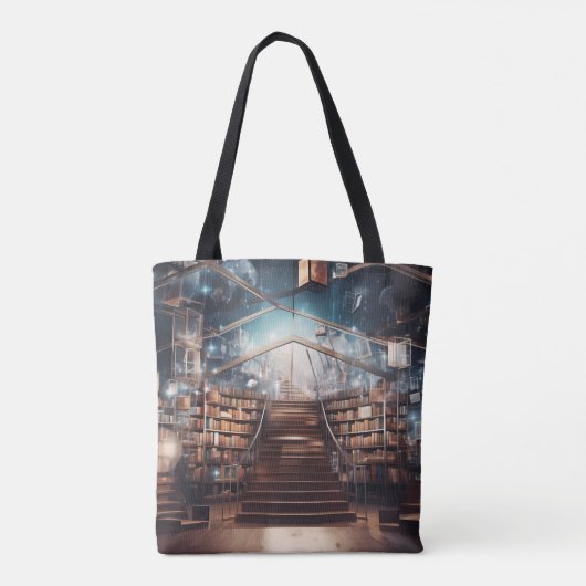 Library Book Lover Canvas tas (Achterkant)