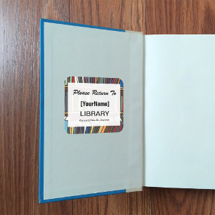 Library Book Return-sticker Vierkante Sticker