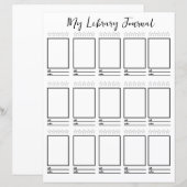 Library Book Review Journal Reading Notitieboek (Voorkant / Achterkant)