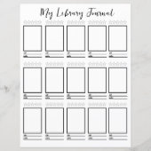 Library Book Review Journal Reading Notitieboek (Voorkant)