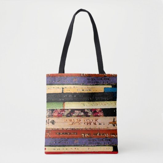 Library Books Abstracte Canvas tas (Voorkant)