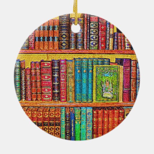 Library Books Keramisch Ornament (Achterkant)