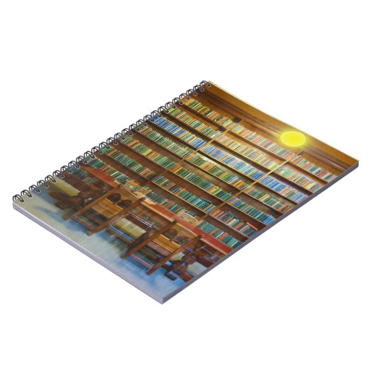 Library Books Water Color, Notitieboek (Linkerzijde)