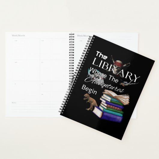 Library Books Where The Adventure Begins Book Read Planner (Display)