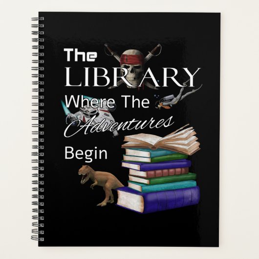 Library Books Where The Adventure Begins Book Read Planner (Voorkant)