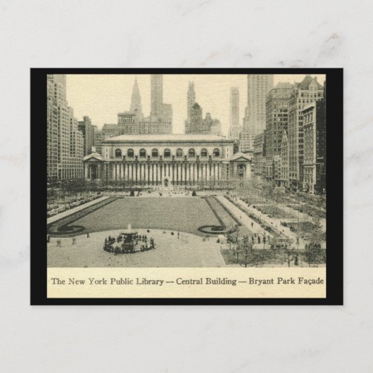Library, Bryant Park, New York City Briefkaart (Voorkant)