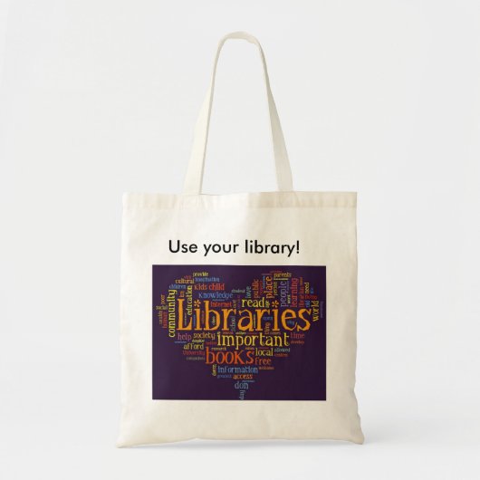 Library canvas tas (Voorkant)