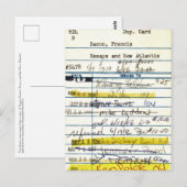 Library Card 5478 Essay en New Atlantis Briefkaart (Voorkant / Achterkant)