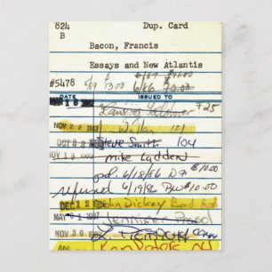 Library Card 5478 Essay en New Atlantis Briefkaart