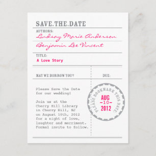 Library Card Save the Date