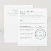 Library Card Save the Date (Voorkant / Achterkant)