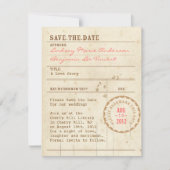 Library Card Save the Date (Voorkant)