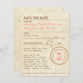 Library Card Save the Date (Voorkant / Achterkant)