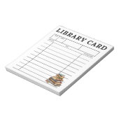Library Card Vintage Books Notitieblok (Linkerzijde)