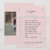 Library Card Year in Review Flat Holiday Card Feestdagenkaart (Voorkant / Achterkant)