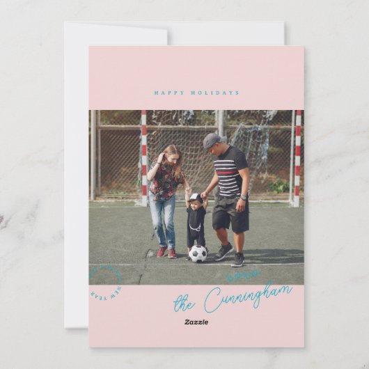 Library Card Year in Review Flat Holiday Card Feestdagenkaart (Achterkant)