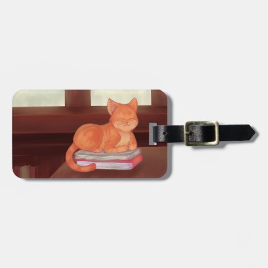 Library Cat Bagagelabel (Voorkant horizontaal)