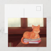 Library Cat Briefkaart (Voorkant / Achterkant)