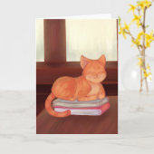 Library Cat Kaart (Gele Bloem)