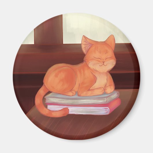 Library Cat Magneet (Voorkant)