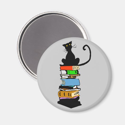 Library Cat Magneet (Voorkant / Achterkant)