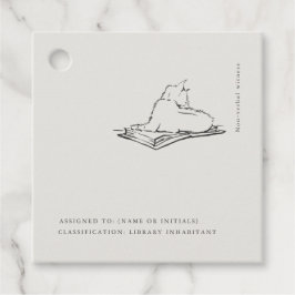 Library Cat- Naturalist Menagerie Archive  Bedankjes Labels