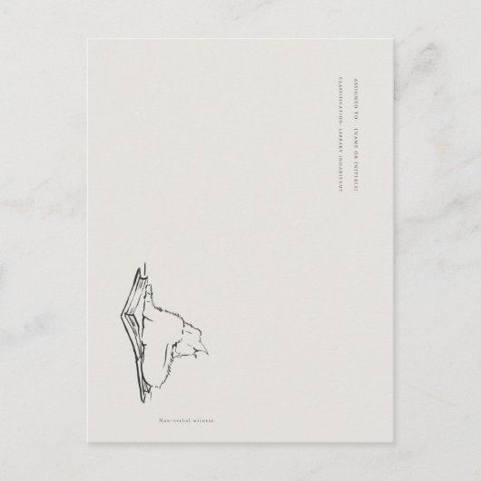 Library Cat- Naturalist Menagerie Archive  Briefkaart (Voorkant)