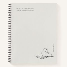 Library Cat- Naturalist Menagerie Archive  Notitieboek