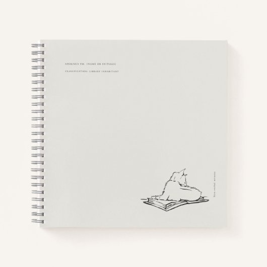 Library Cat- Naturalist Menagerie Archive  Notitieboek (Voorkant)