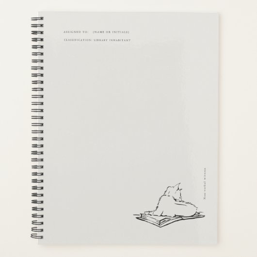 Library Cat- Naturalist Menagerie Archive  Planner (Voorkant)