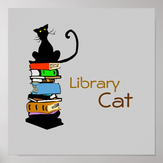 Library Cat Poster (Voorkant)