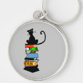 Library Cat Sleutelhanger (Voorkant)