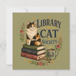 Library Cat Society Boekminnende Calico