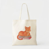 Library Cat Tote Bag (Voorkant)