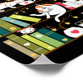 Library cats - whimsical cats on the book shelves poster (Hoek)