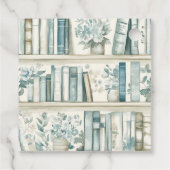 Library Chapter ONE Blue Boy Book 1st Birthday Bedankjes Labels (Achterkant)