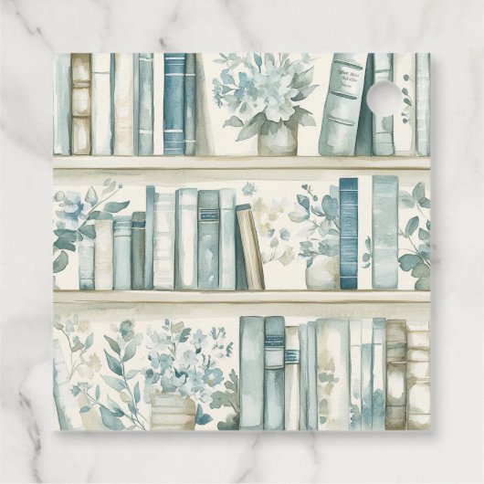 Library Chapter ONE Blue Boy Book 1st Birthday Bedankjes Labels (Achterkant)