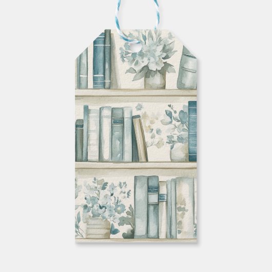 Library Chapter ONE Blue Boy Book 1st Birthday Cadeaulabel (Achterkant)