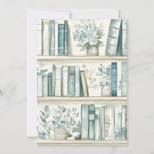 Library Chapter ONE Blue Boy Book 1st Birthday Kaart (Achterkant)