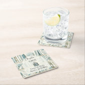 Library Chapter ONE Blue Boy Book 1st Birthday Kartonnen Onderzetters (Insitu)