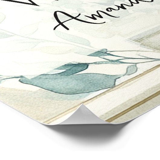 Library Chapter ONE Blue Boy Book 1st Birthday Poster (Hoek)