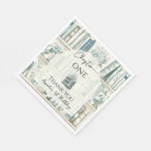 Library Chapter ONE Blue Boy Book 1st Birthday Servet (Hoek)