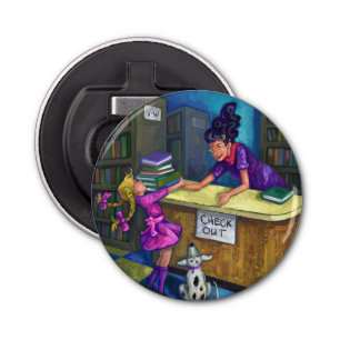 Library Check Out Artwork Button Flesopener