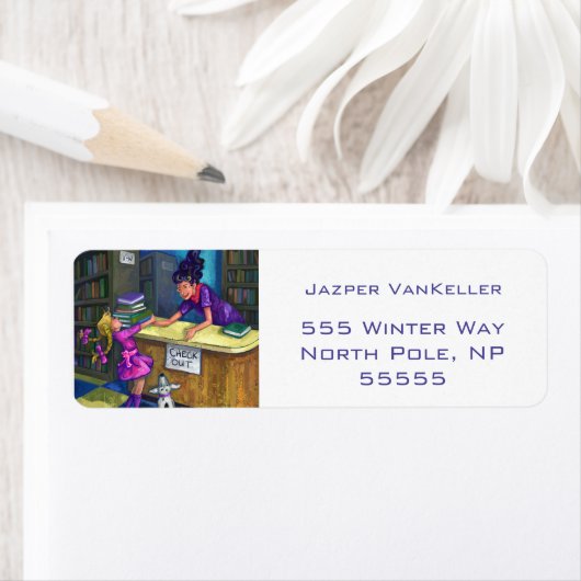 Library Check Out Artwork Etiket (Insitu)