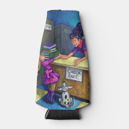 Library Check Out Artwork Flesjeskoeler (Voorkant)